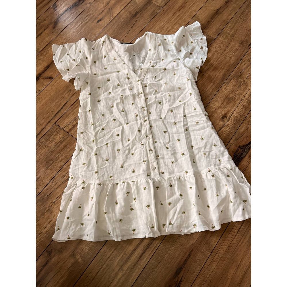Vici Cream Mini Dress with Floral Print